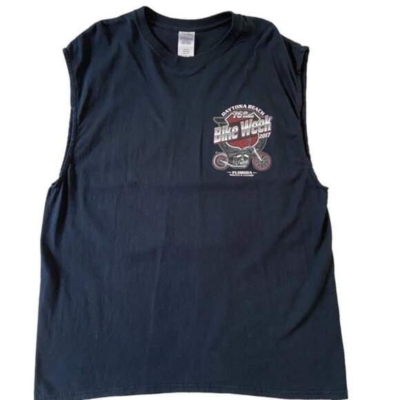 Daytona Florida bike week 2017 muscle tee black 100% jersey cotton unisex XL - Picture 3 of 9